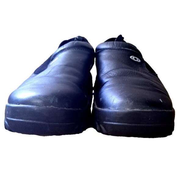 Salomon ContraGrip Men's 8 Black Leather Slip-In Work Shoe FLAWS - Picture 3 of 13